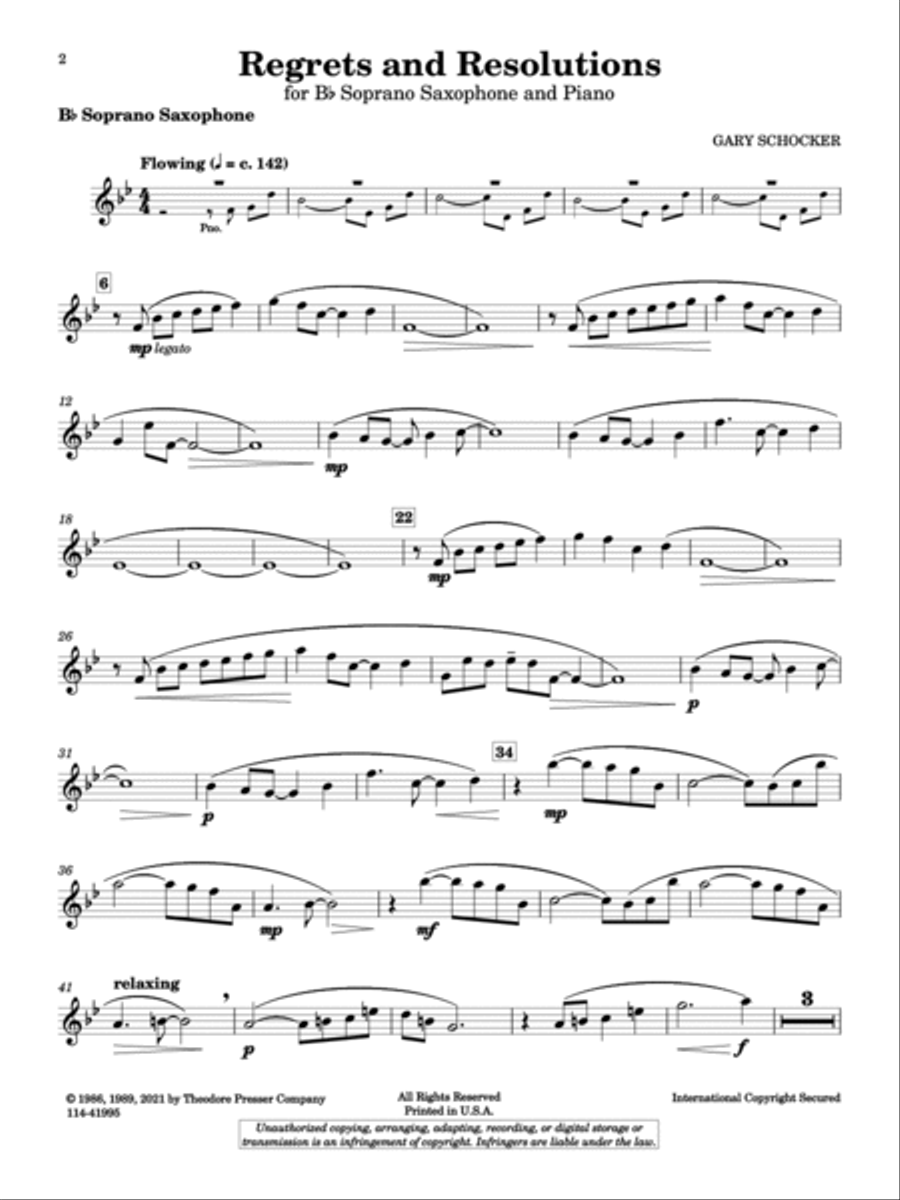 Regrets And Resolutions Chamber Music scores gallery preview page 3