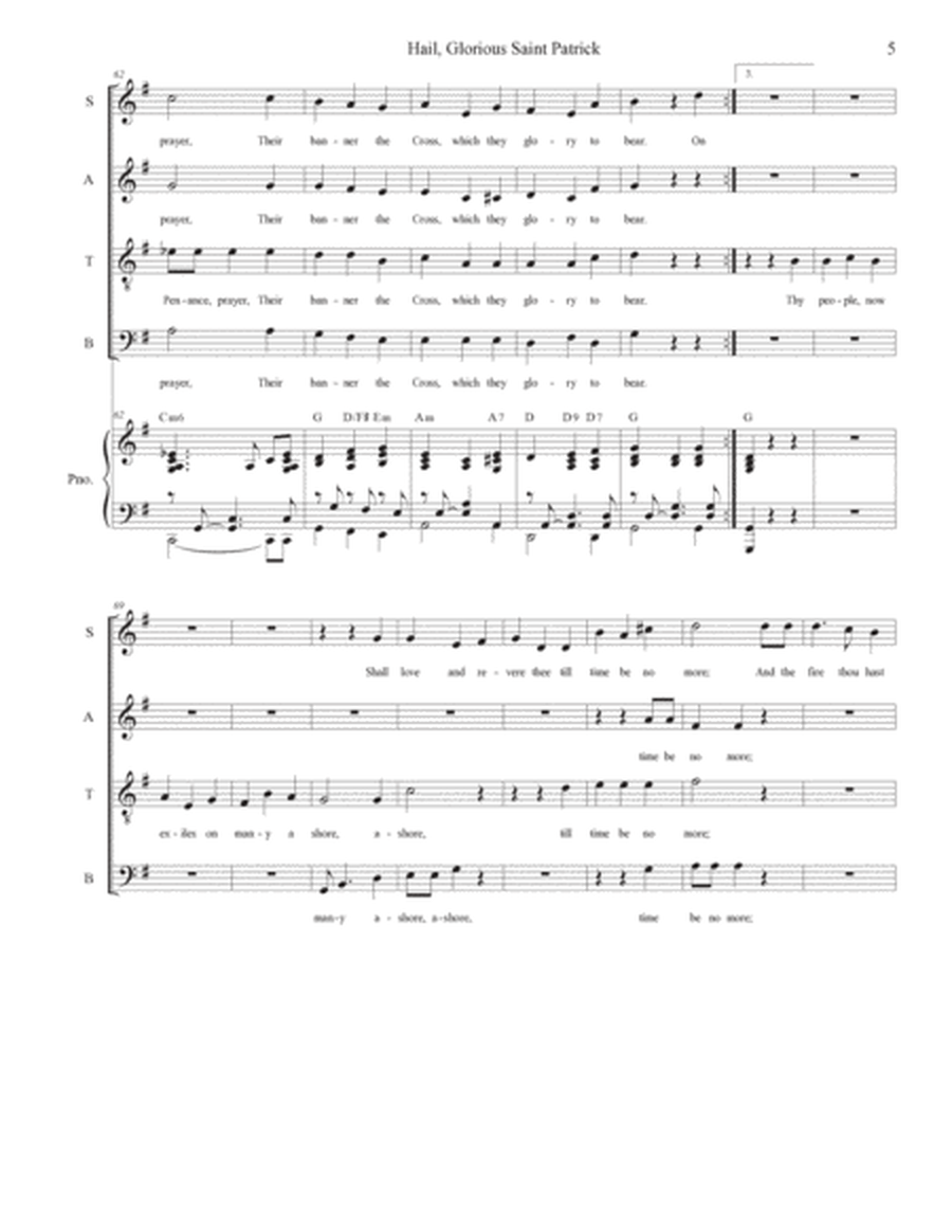 Hail, Glorious Saint Patrick (Vocal Quartet - (SATB) image number null