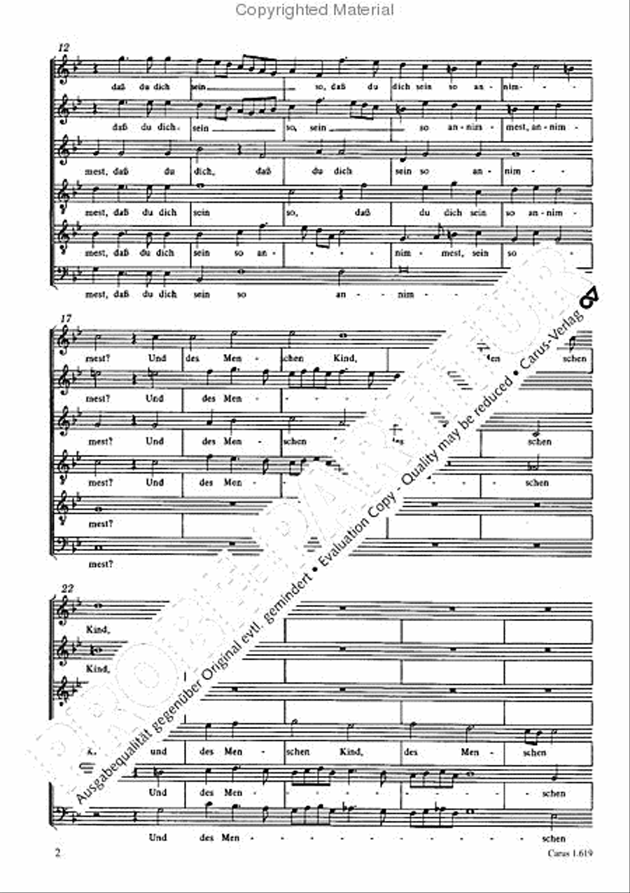 Herr, was ist der Mensch Herr, was ist der Mensch Choir scores gallery preview page 3