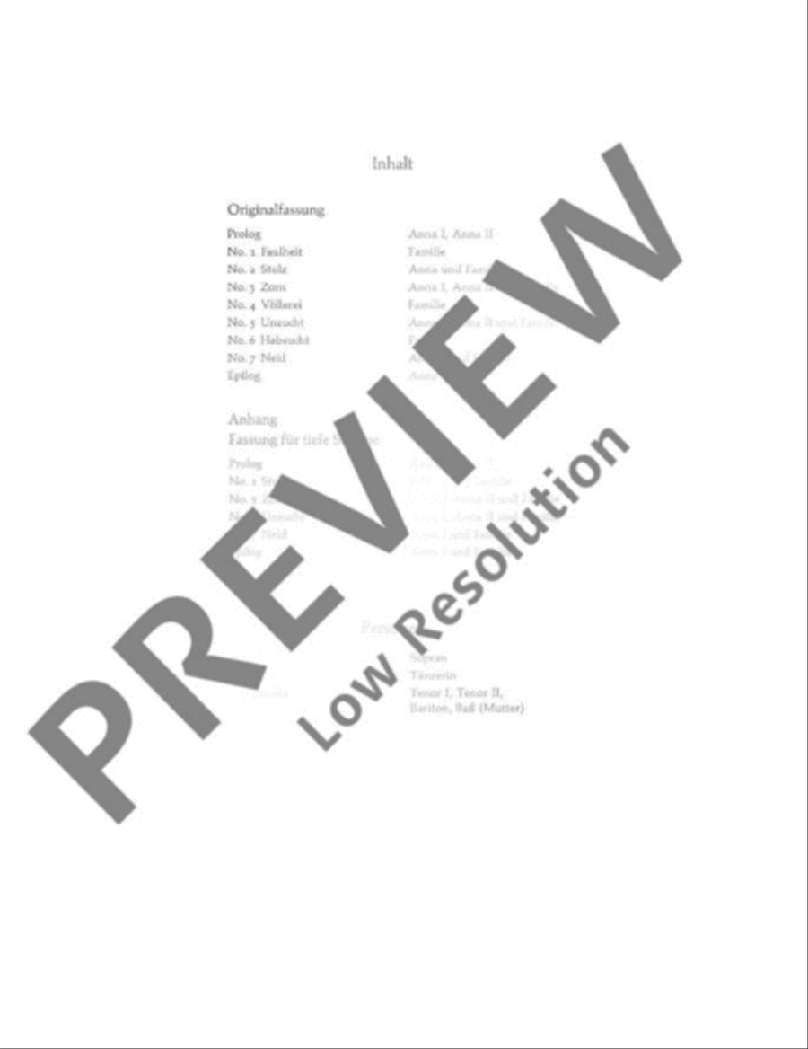 The Seven Deadly Sins The Seven Deadly Sins Soprano Voice scores gallery preview page 4
