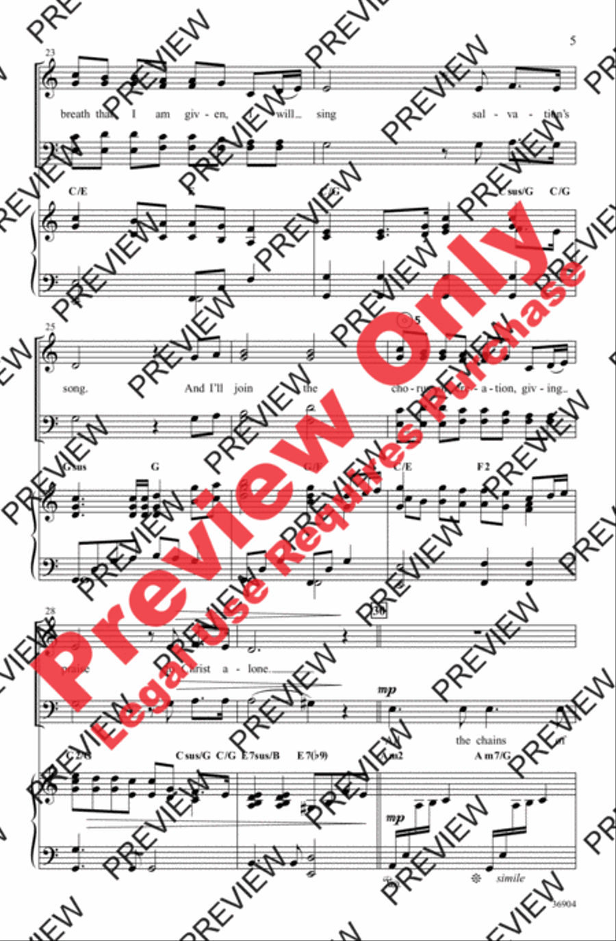Salvation's Song Salvation's Song 4-Part scores gallery preview page 5