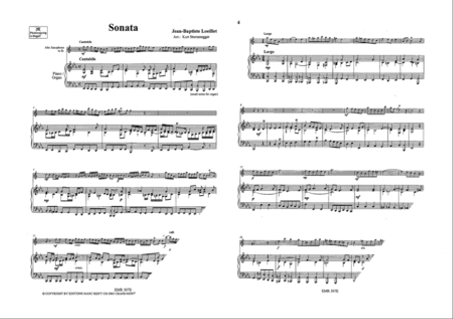 Sonata Alto Saxophone scores gallery preview page 3