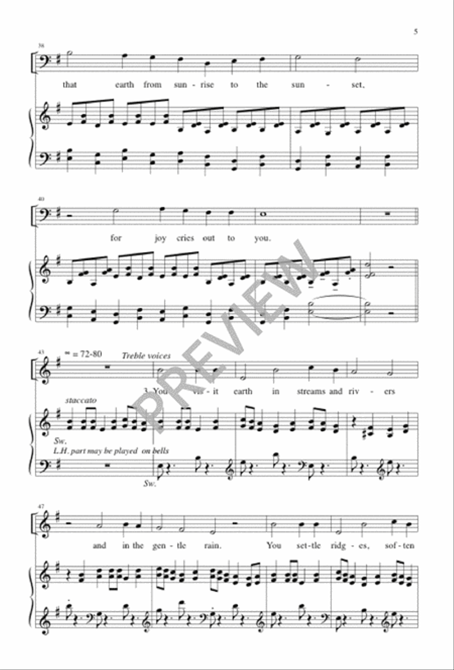 Psalm 65: Praise Is Your Right, O God Unison Choir scores gallery preview page 5