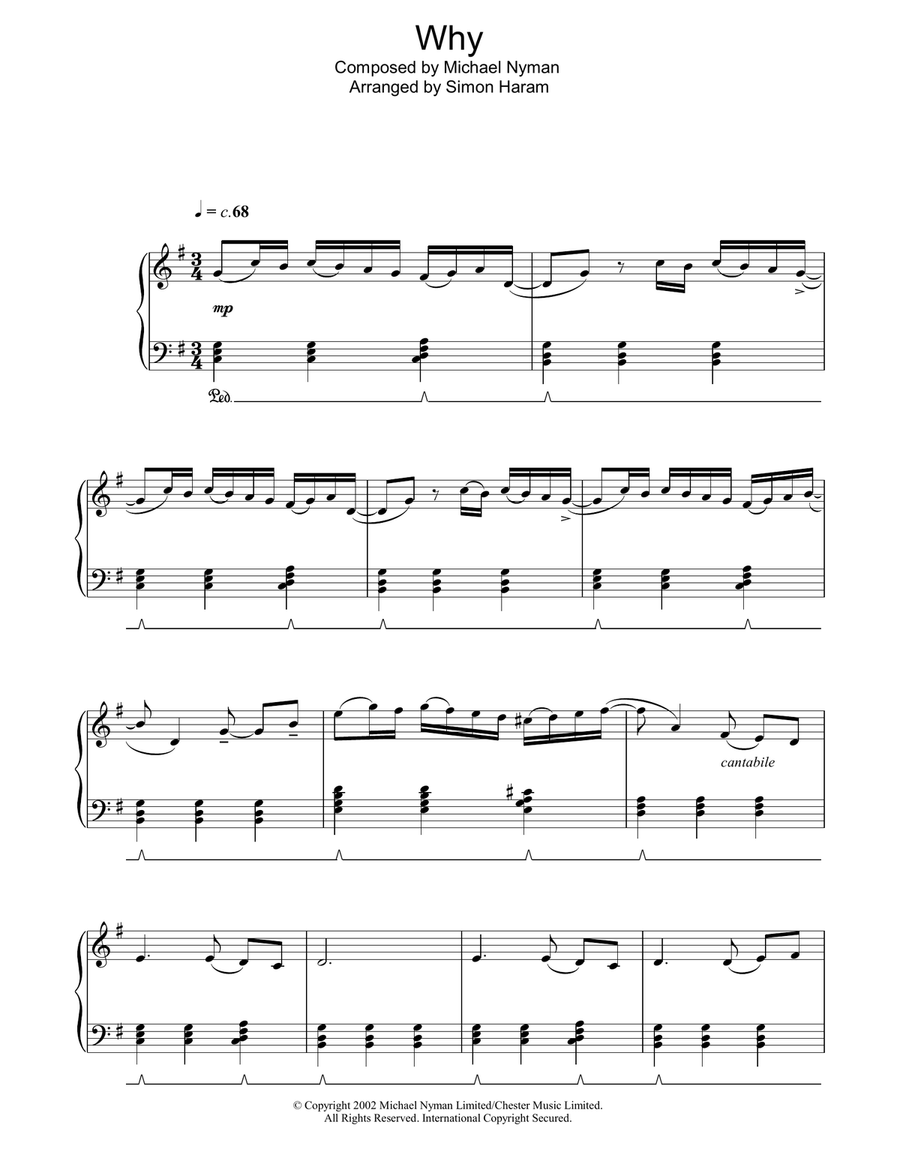 Why? Piano Solo scores gallery preview page 1