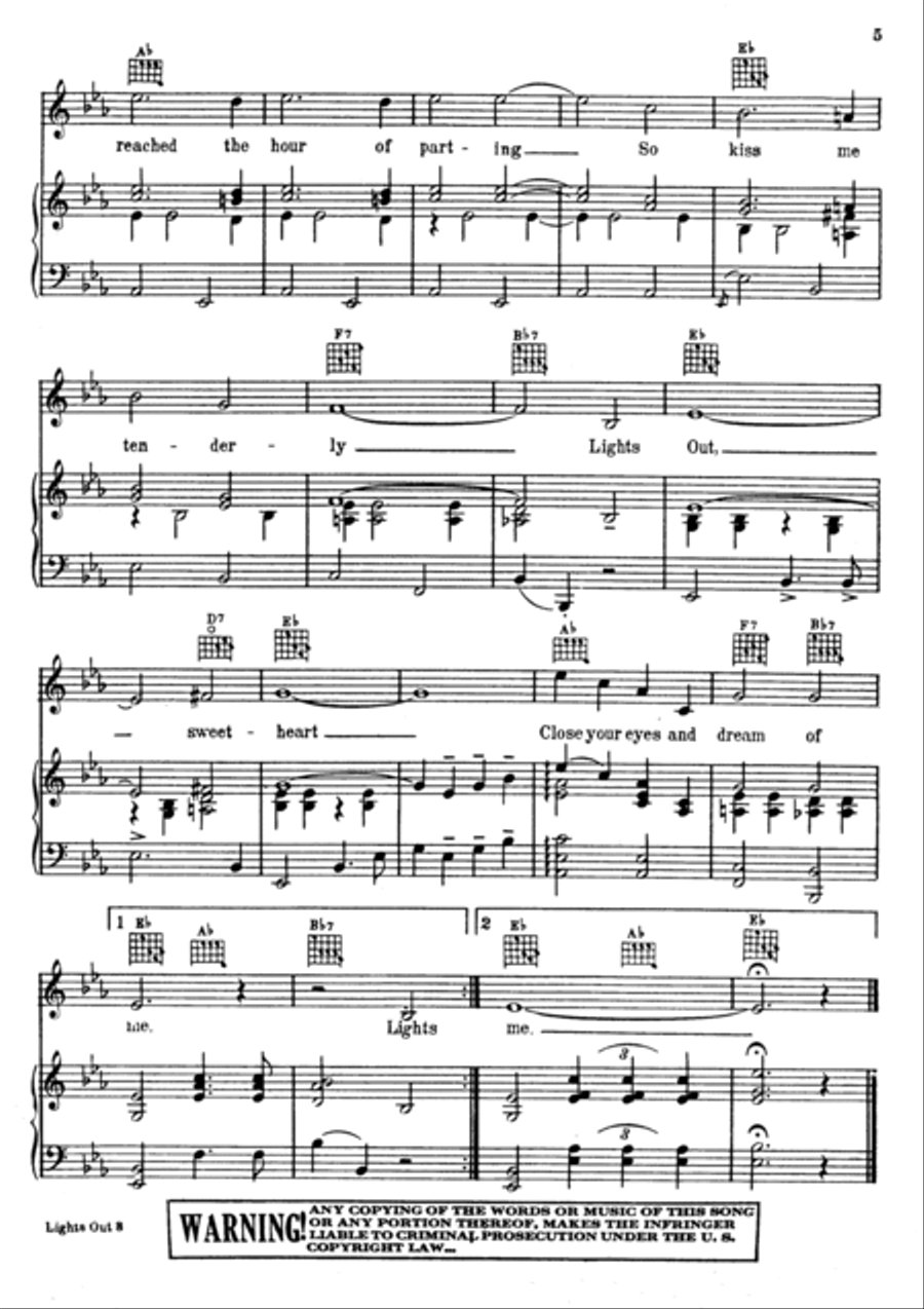 Lights Out Voice scores gallery preview page 4