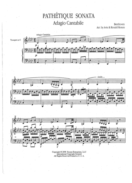 Pathetique Sonata: Adagio Cantabile