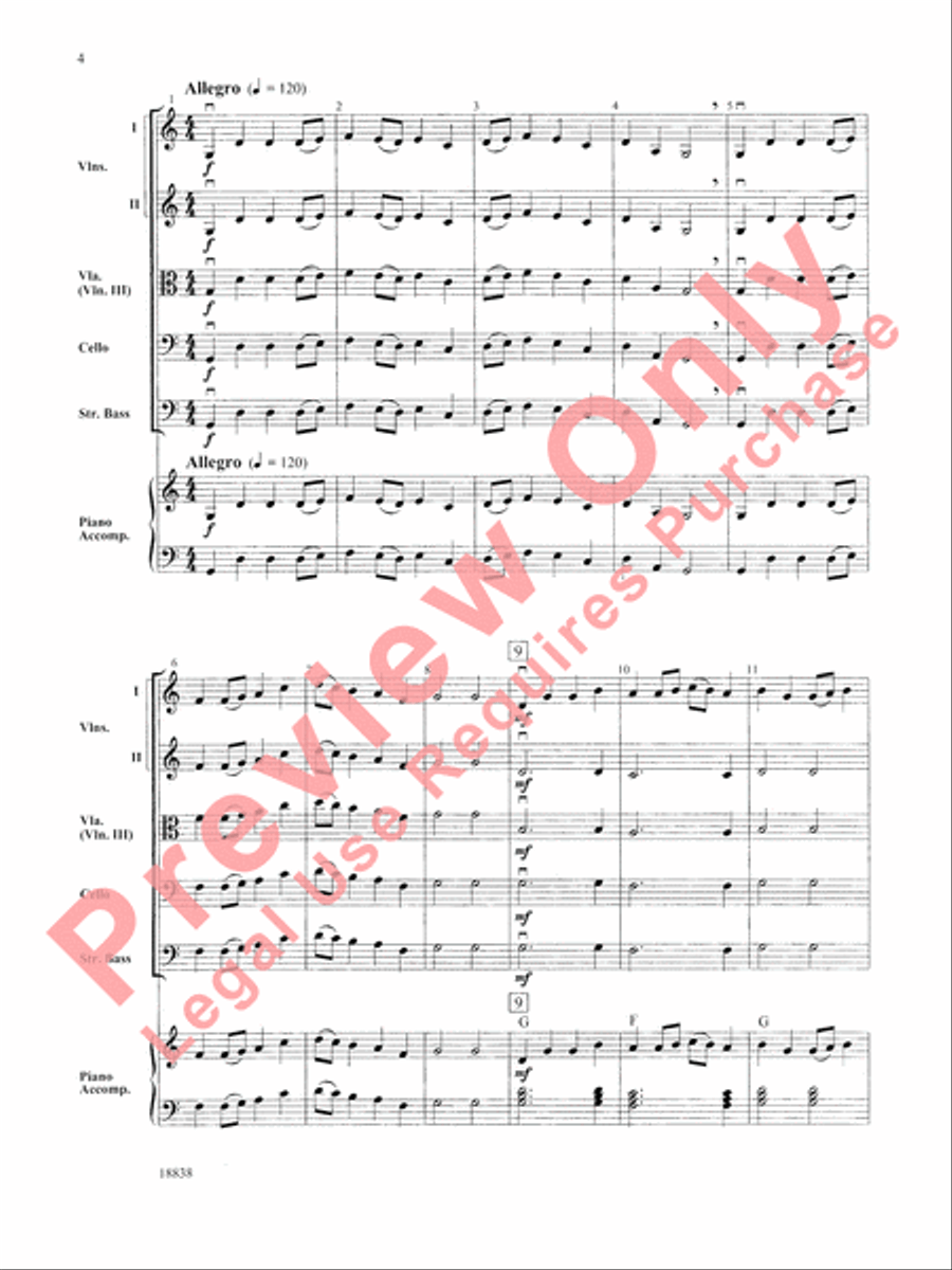 Two Modal Sketches String Orchestra scores gallery preview page 5