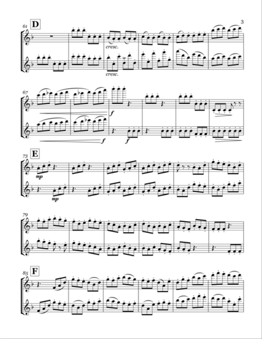 Tarantella for two flutes Flute Duet scores gallery preview page 6