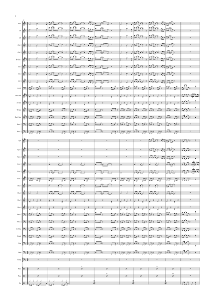 Fanfar and Tribute Fanfar and Tribute Marching Band scores gallery preview page 4