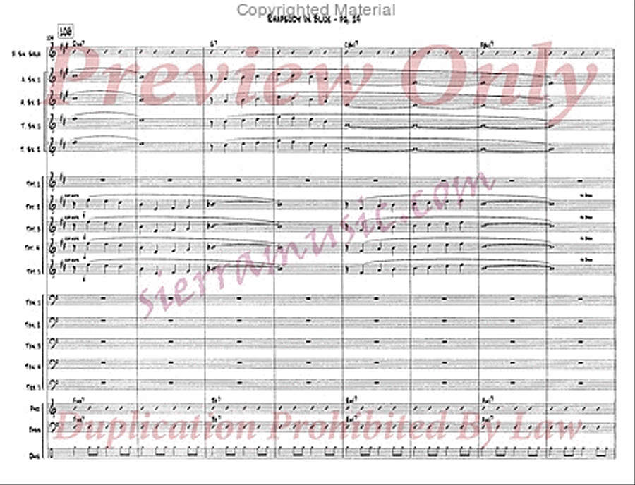 Rhapsody In Blue Jazz Ensemble scores gallery preview page 15