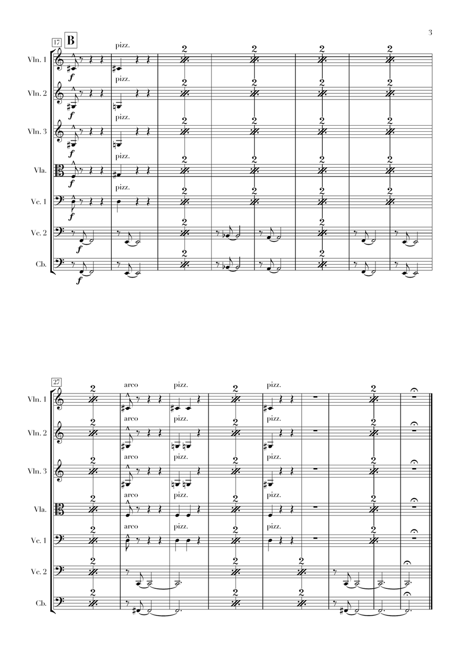 Psycho (theme) String Orchestra scores gallery preview page 3