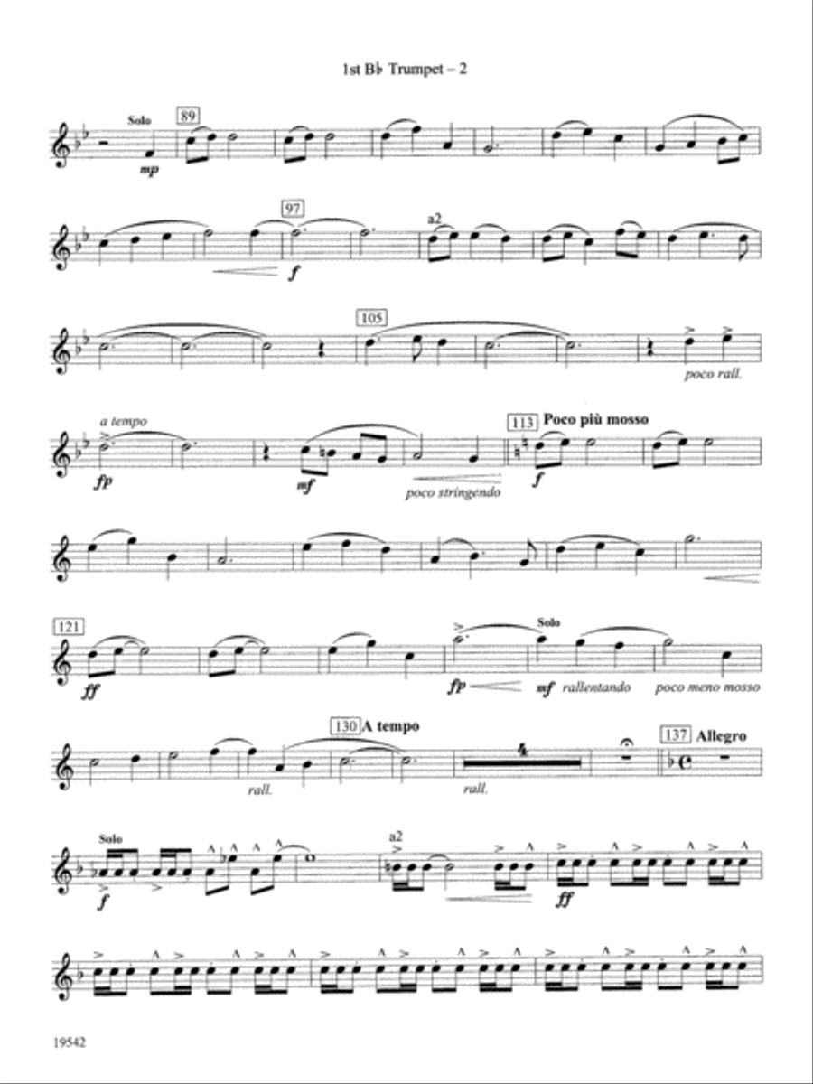 Chanteys: 1st B-flat Trumpet Concert Band scores gallery preview page 2