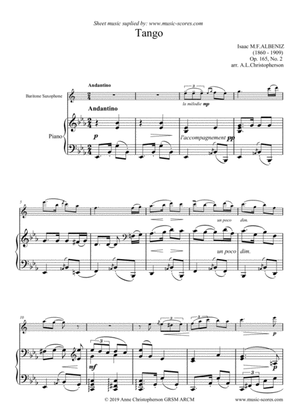 Tango - Baritone Sax and Piano