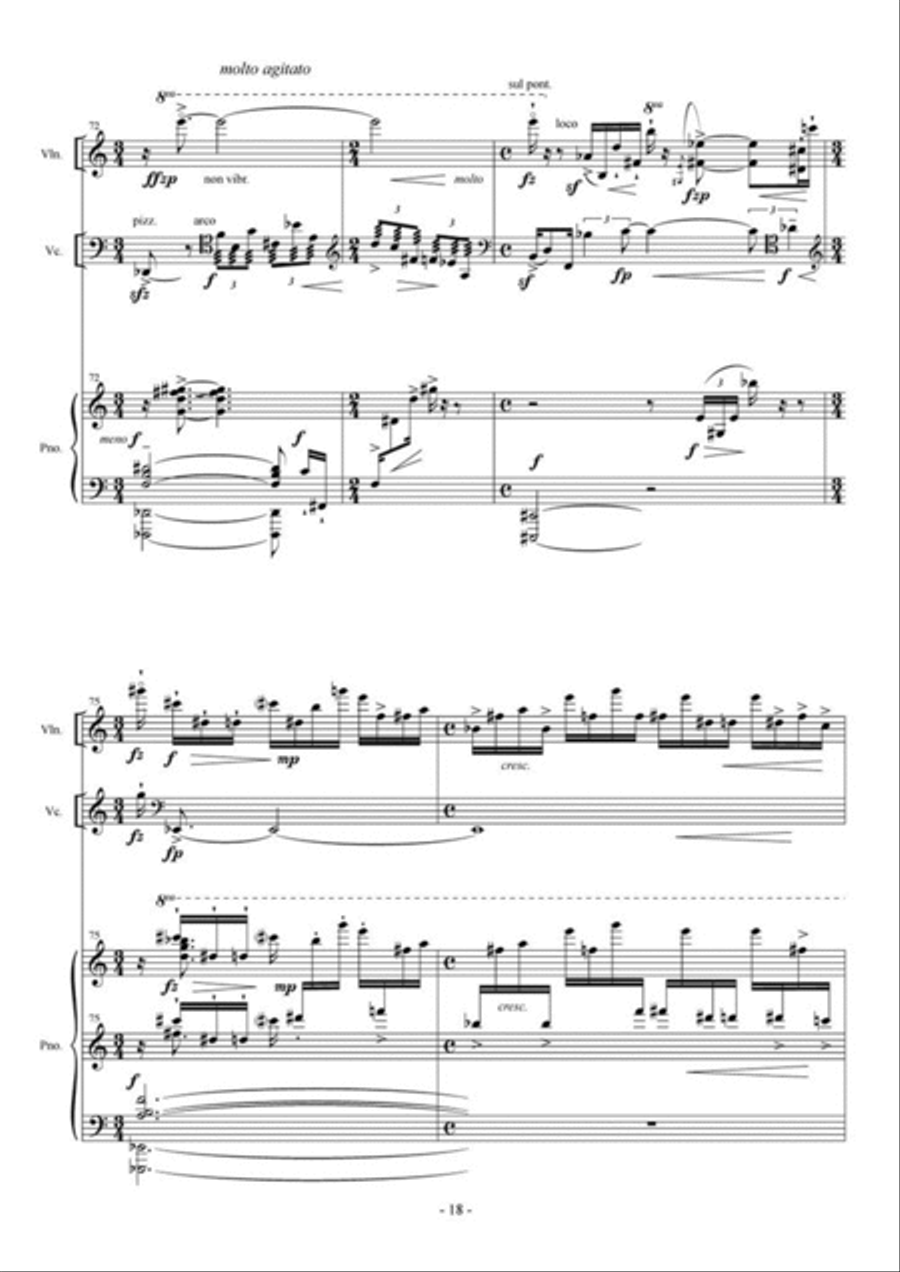 Albumblatt für Arriaga Albumblatt für Arriaga Piano Trio scores gallery preview page 3