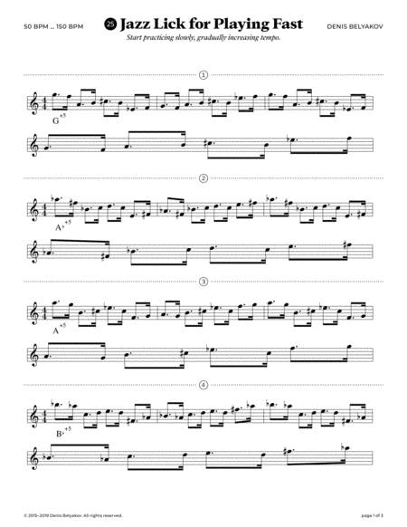 Jazz Lick #25 for Playing Fast image number null
