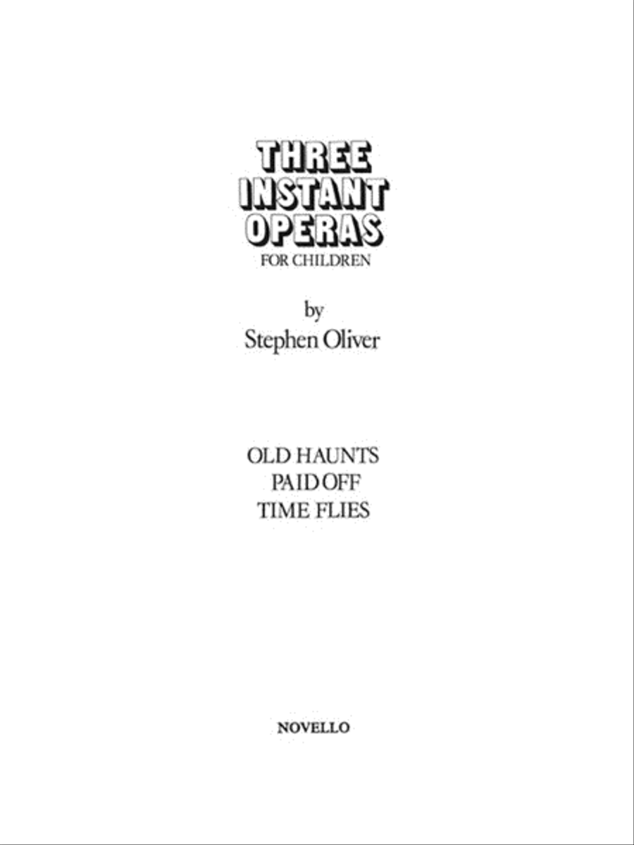 Three Instant Operas for Children Voice scores gallery preview page 1