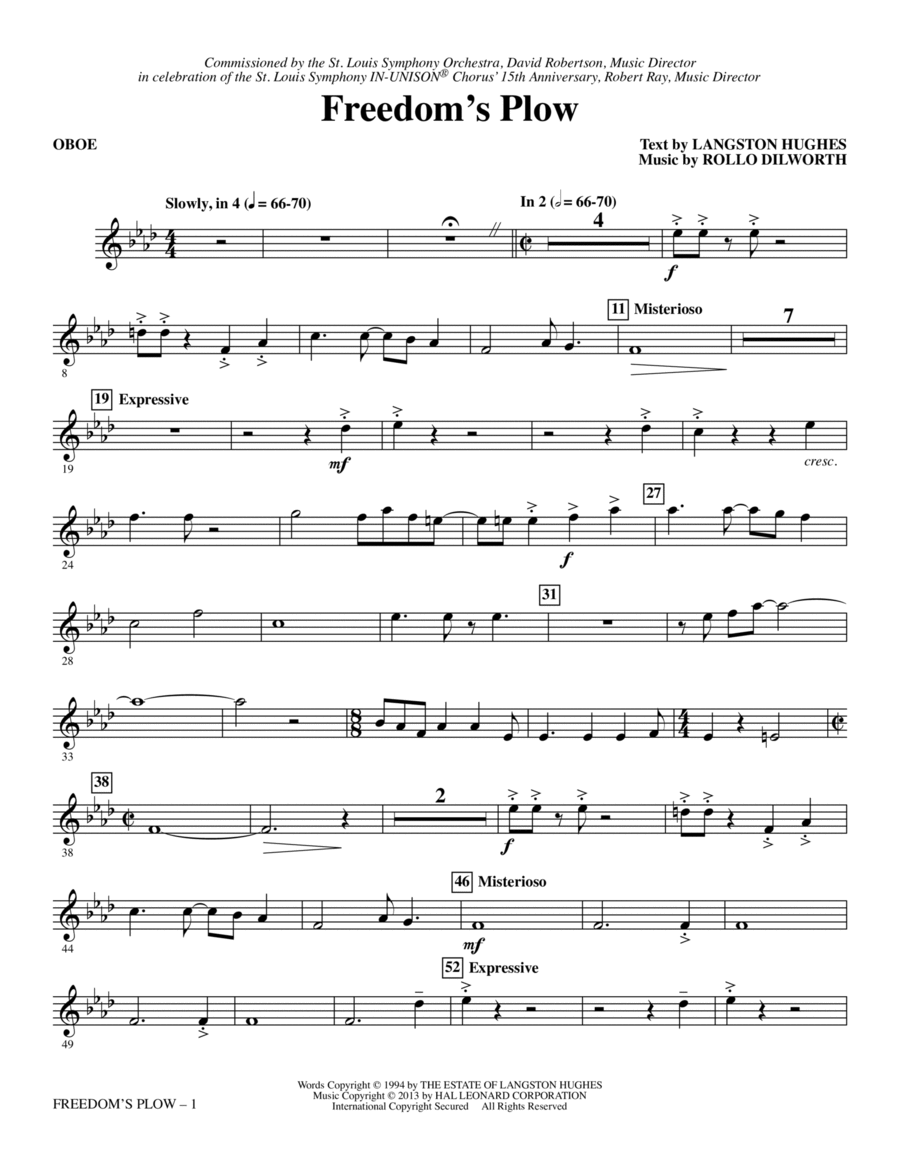 Freedom's Plow - Oboe Choir scores gallery preview page 1