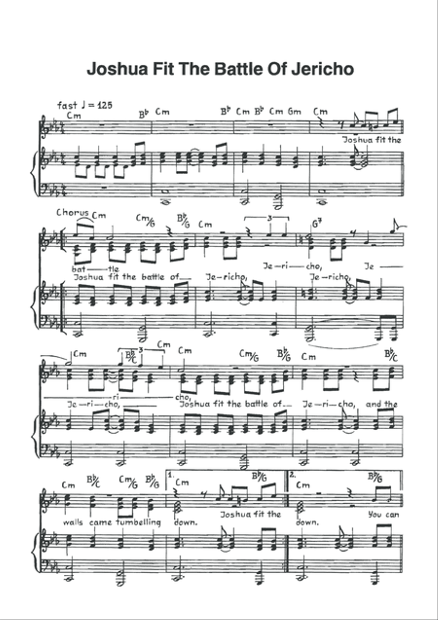 Joshua fit the battle of Jericho Voice scores gallery preview page 3