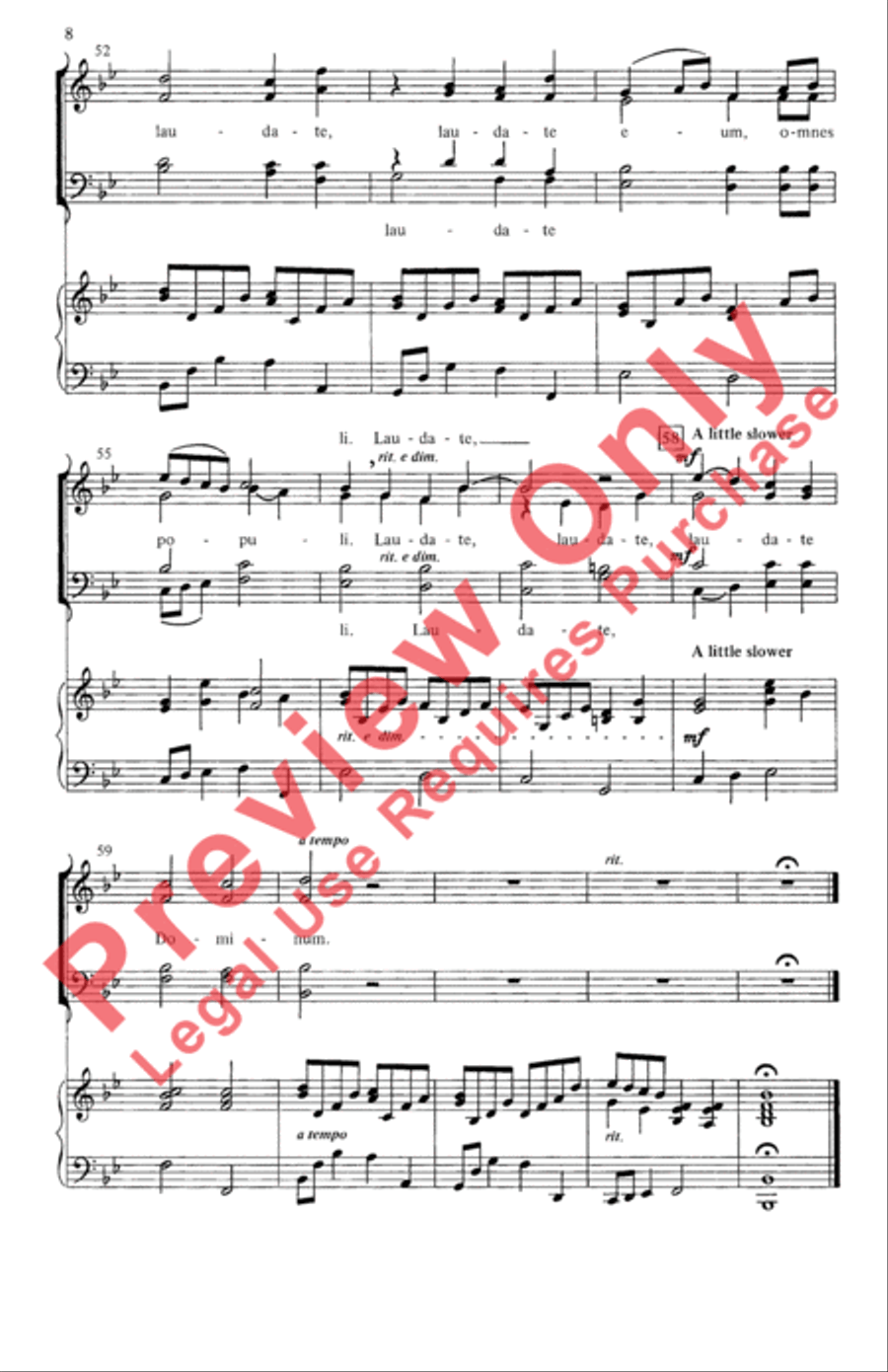Laudate Dominum 4-Part scores gallery preview page 8