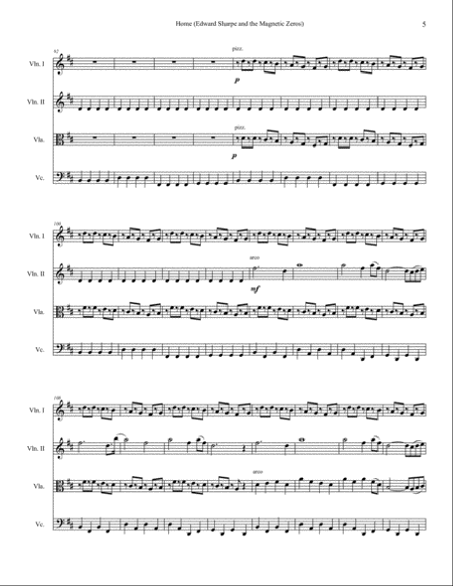 Home String Quartet scores gallery preview page 5