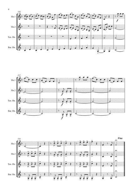Beethovens 5th Symphony - 1st Movement - Horn Quartet - Arrangement: Thomas H. Graf