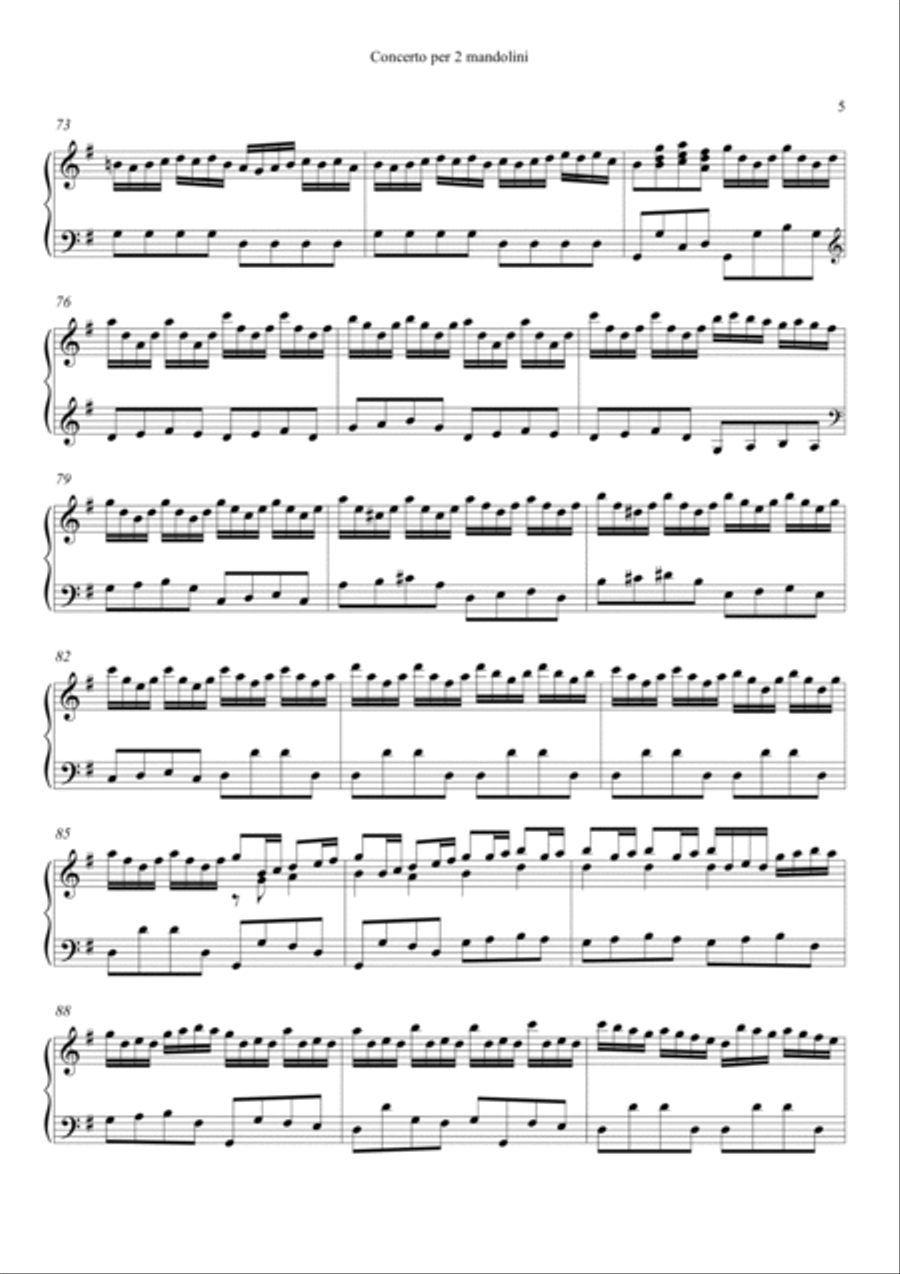 Concerto per 2 mandolini. Piano Solo scores gallery preview page 5