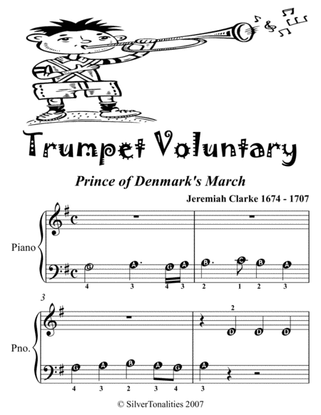 Trumpet Voluntary Prince of Denmark's March Beginner Piano Sheet Music 2nd Edition