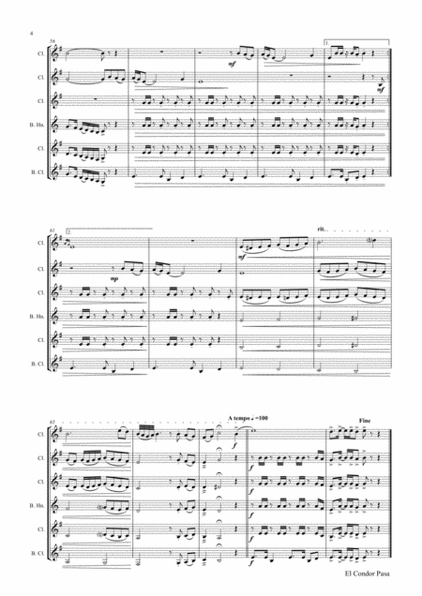 El Condor pasa - Peruvian Folk Song - Clarinet Quintet image number null