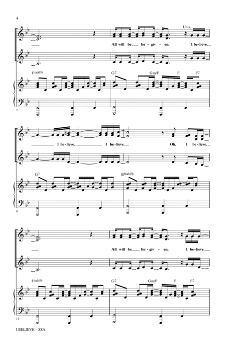 I Believe (from Spring Awakening) SSA scores gallery preview page 2