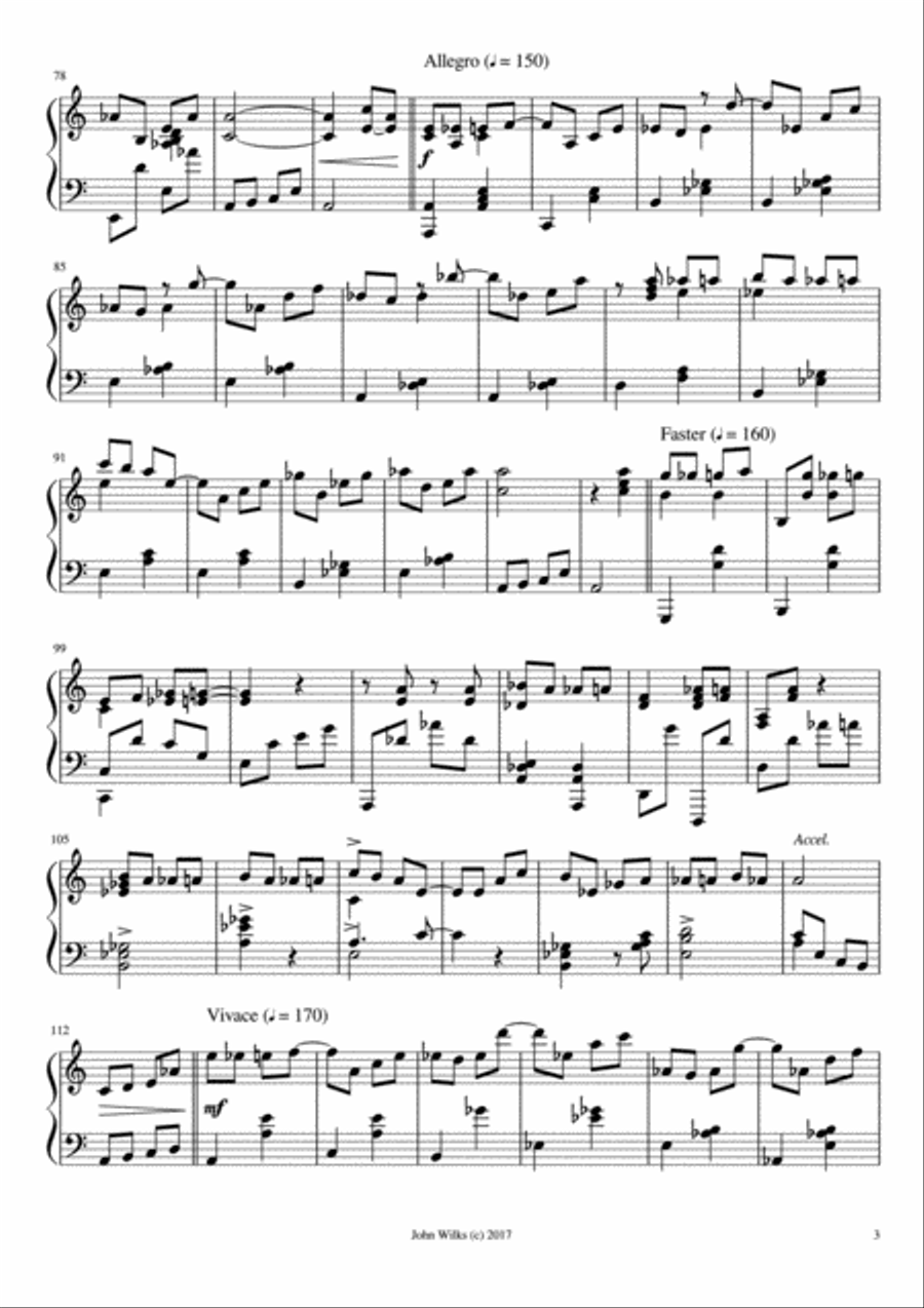 Gypsy Ragtime Piano Solo scores gallery preview page 3