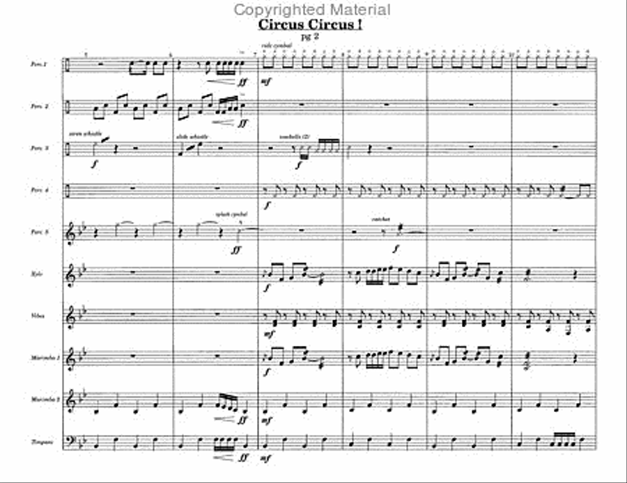 Circus Circus ! Percussion Ensemble scores gallery preview page 3