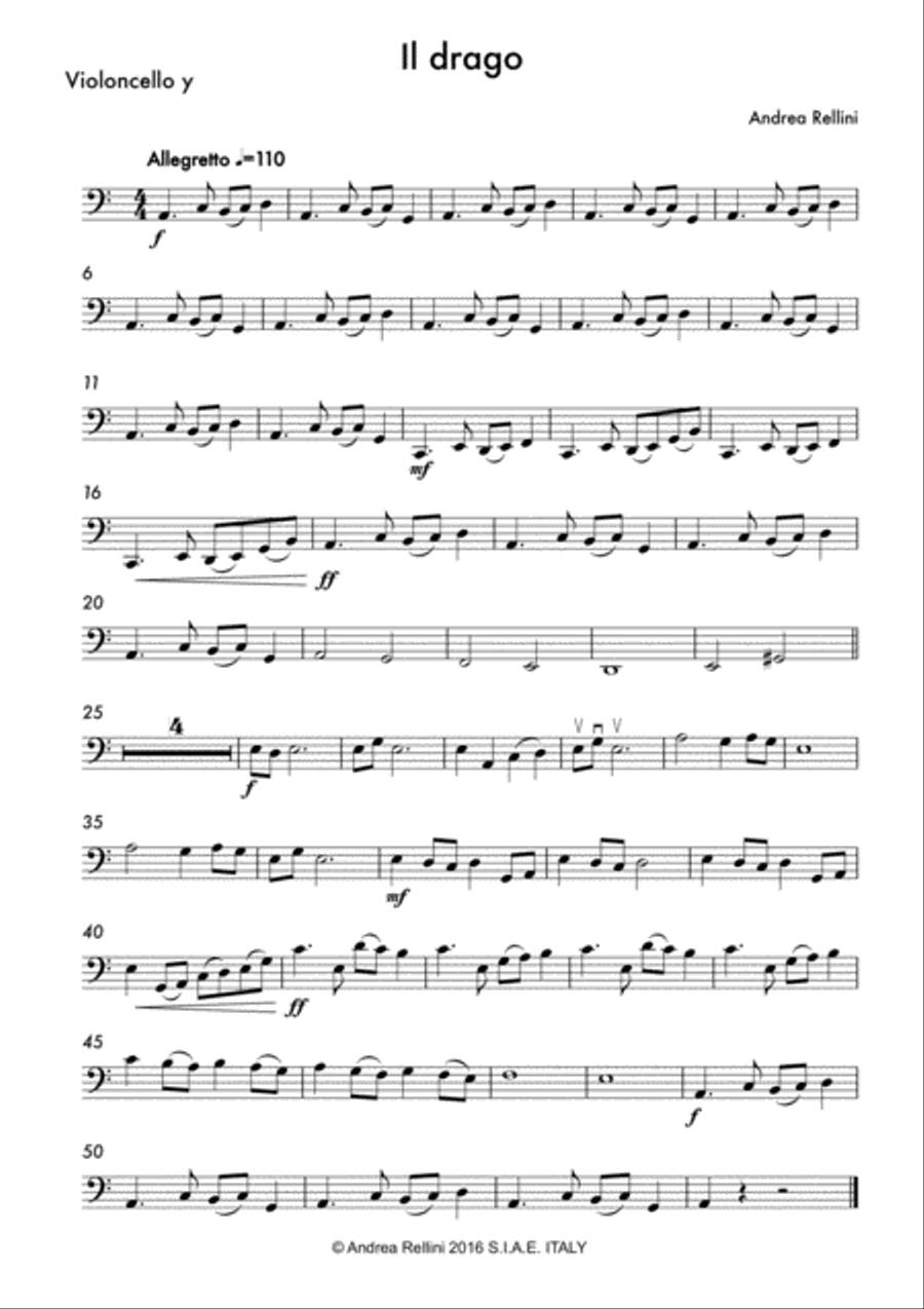 Il Drago ( 2 Cellos) Cello Solo scores gallery preview page 2
