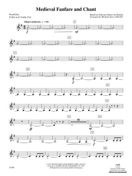Medieval Fanfare and Chant: (wp) E-flat Tuba T.C.
