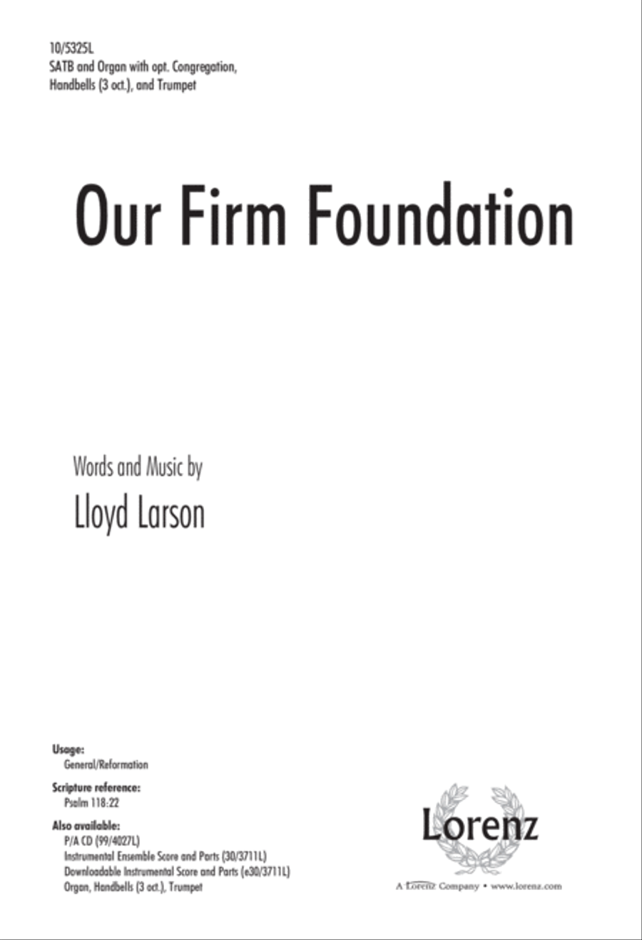 Our Firm Foundation 4-Part scores gallery preview page 1