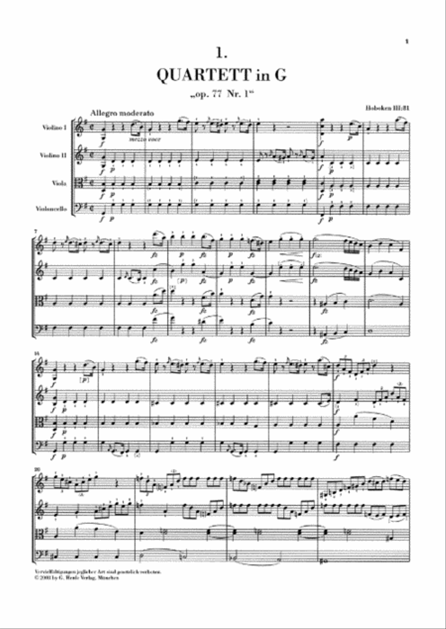 String Quartets – Volume XI Op. 77 and Op. 103 String Quartet scores gallery preview page 2