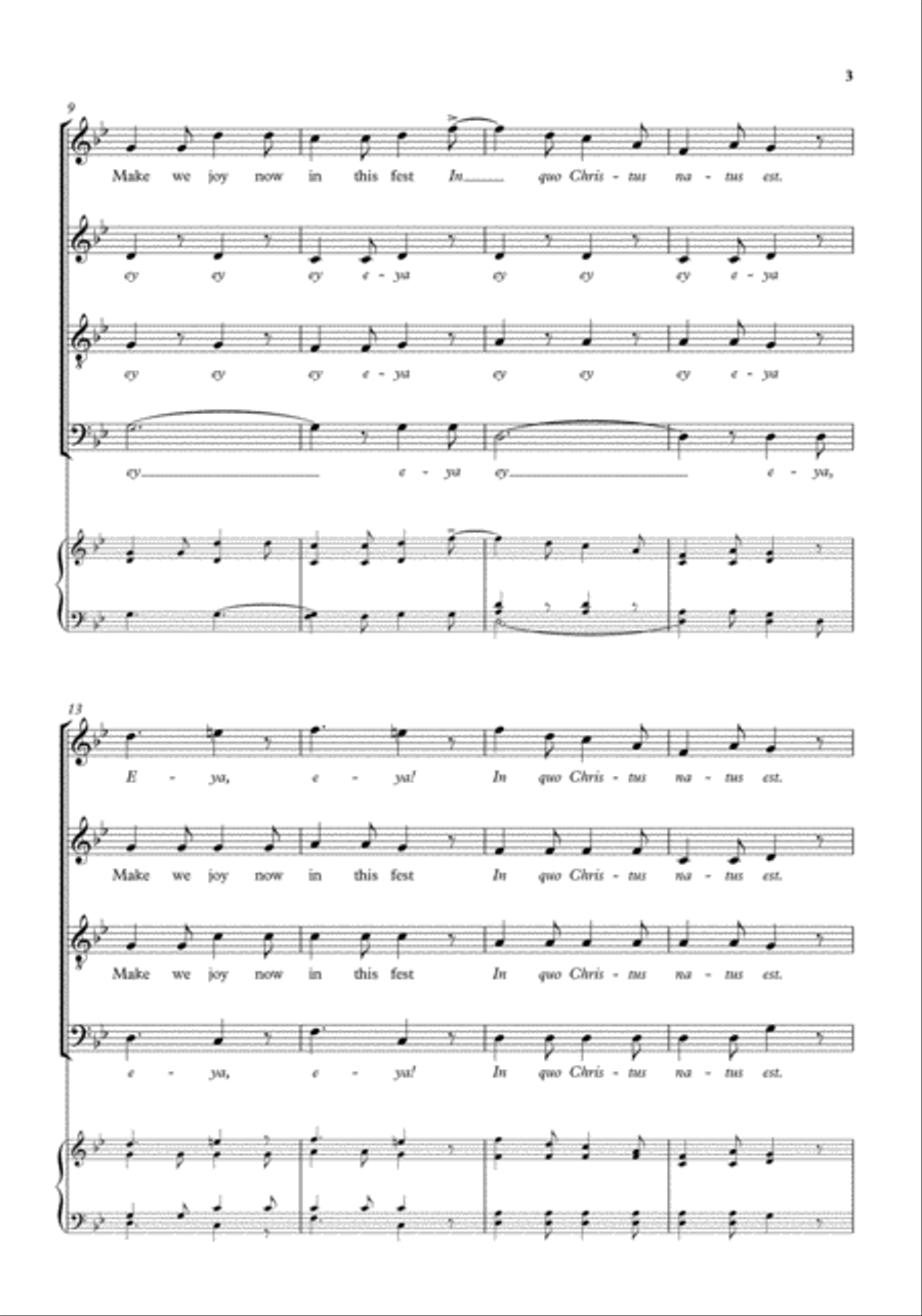Make we joy now in this fest 4-Part scores gallery preview page 3