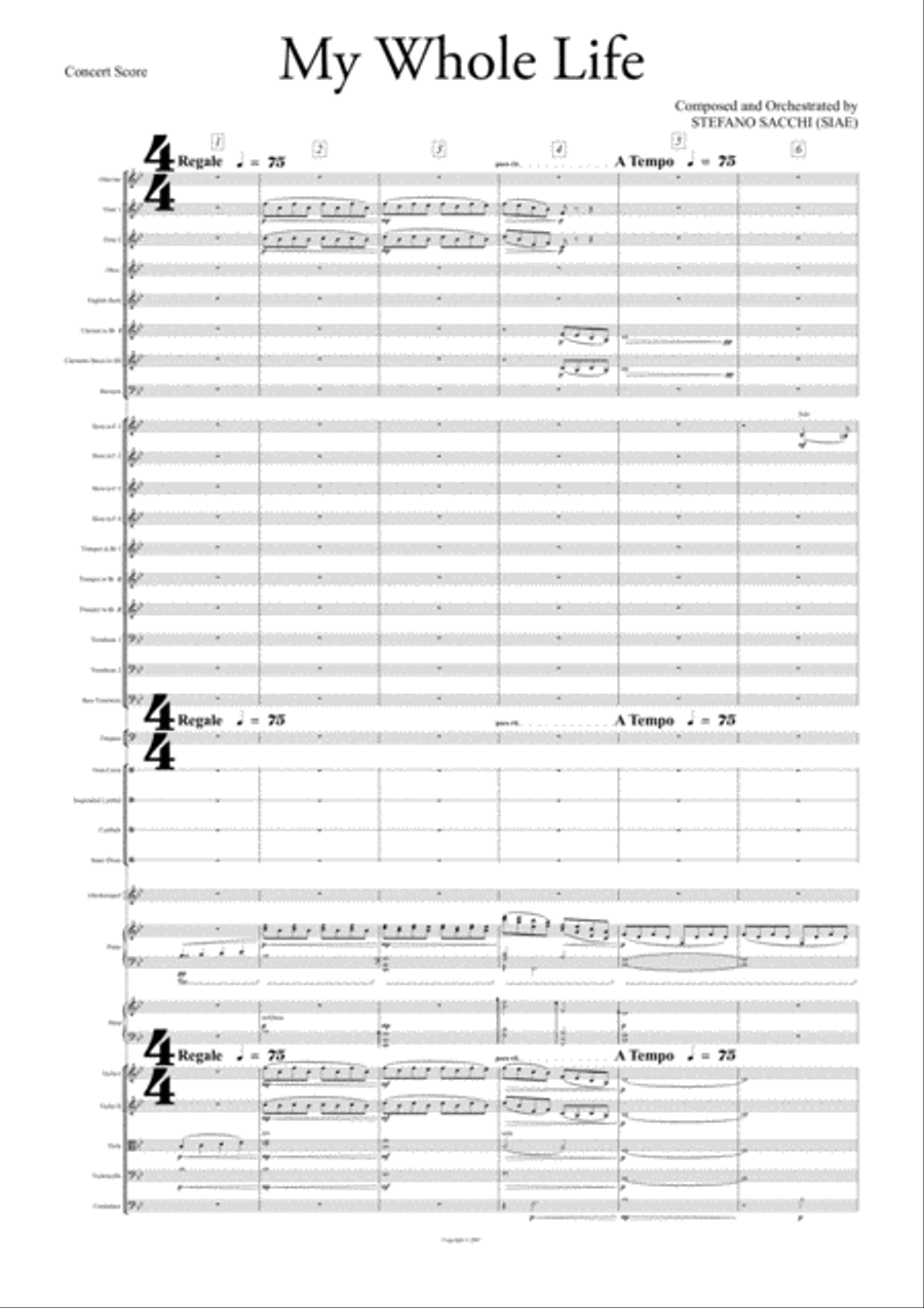 My Whole Life Full Orchestra scores gallery preview page 3