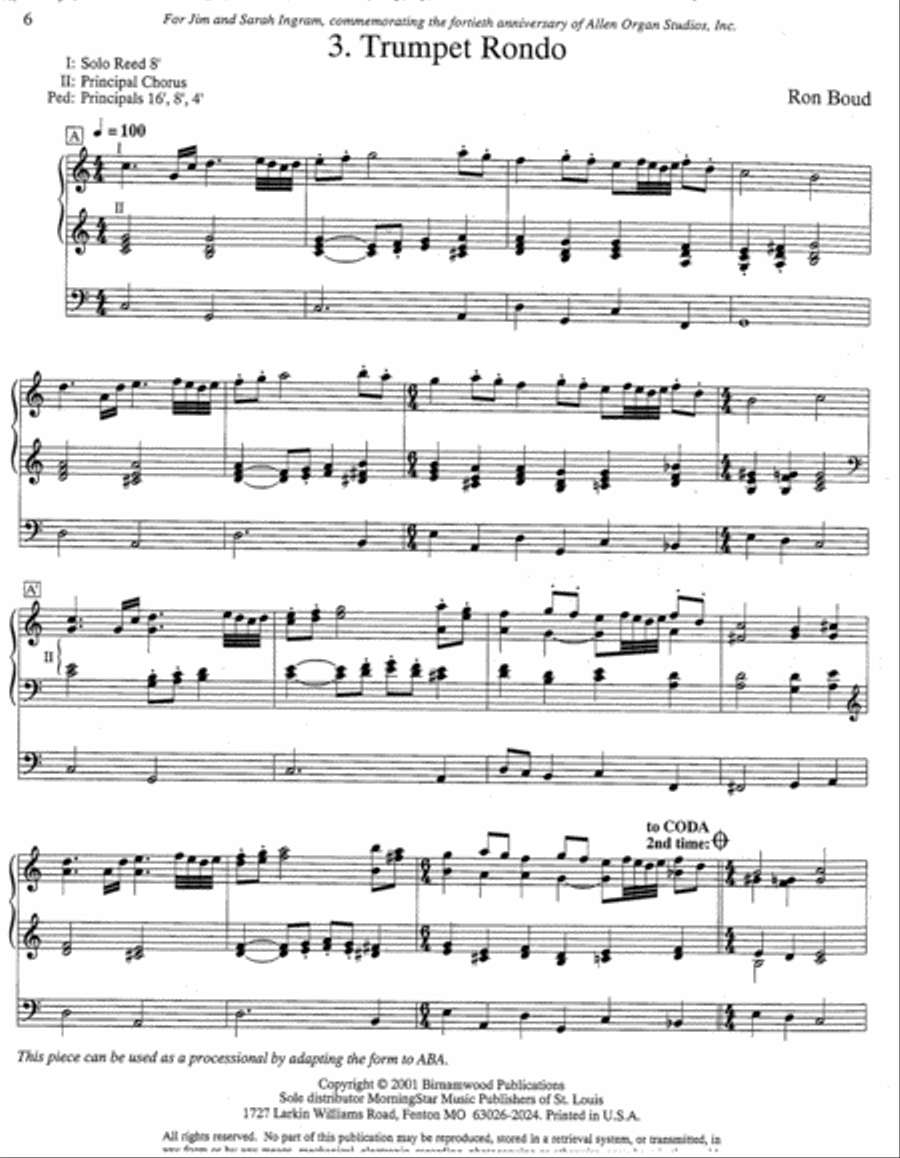 Triptych for Organ Organ Solo scores gallery preview page 3