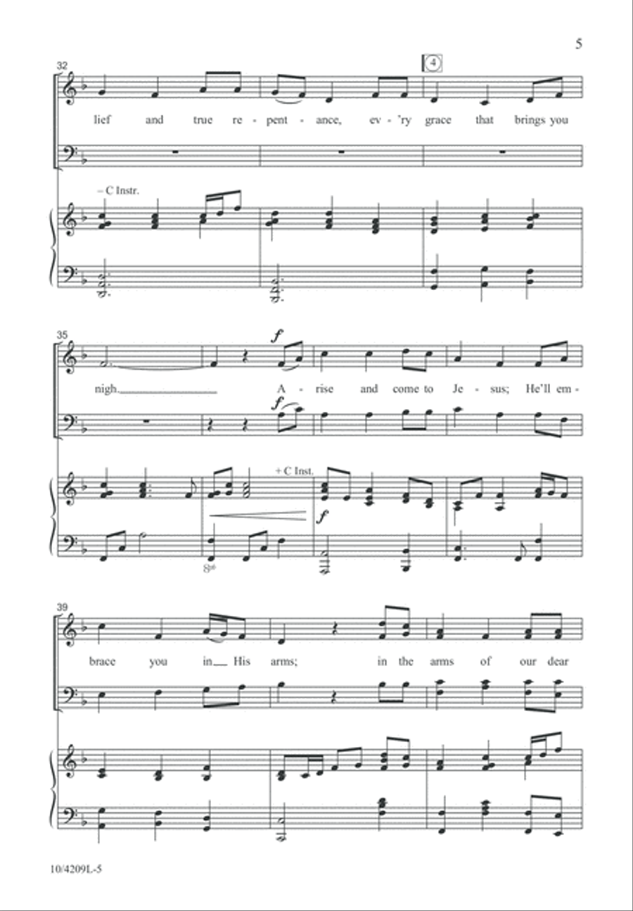 Arise and Come to Jesus Arise and Come to Jesus 4-Part scores gallery preview page 5