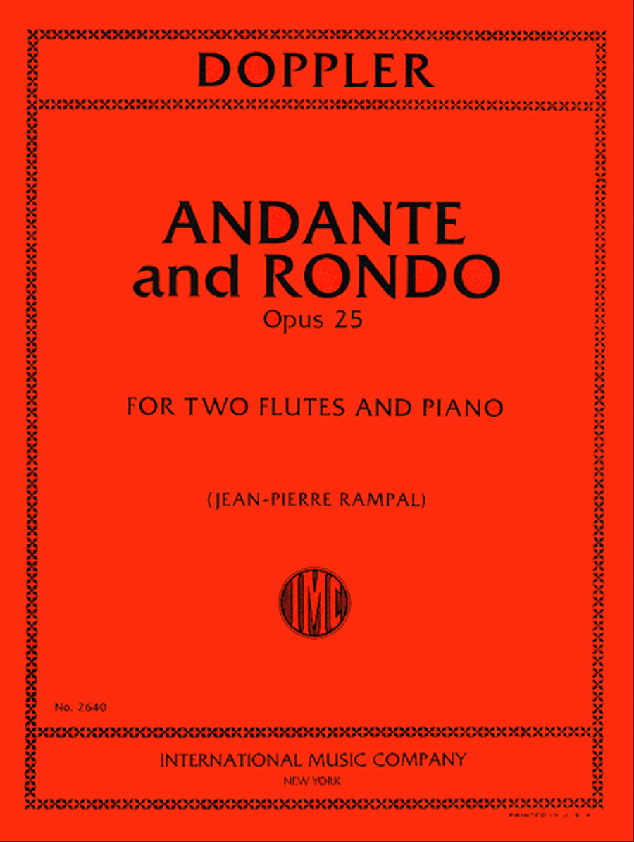 Andante And Rondo In C Major, Opus 25 Flute Duet scores gallery preview page 1