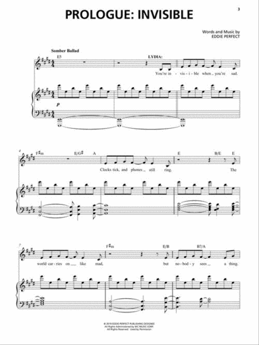 Beetlejuice Piano, Vocal scores gallery preview page 5