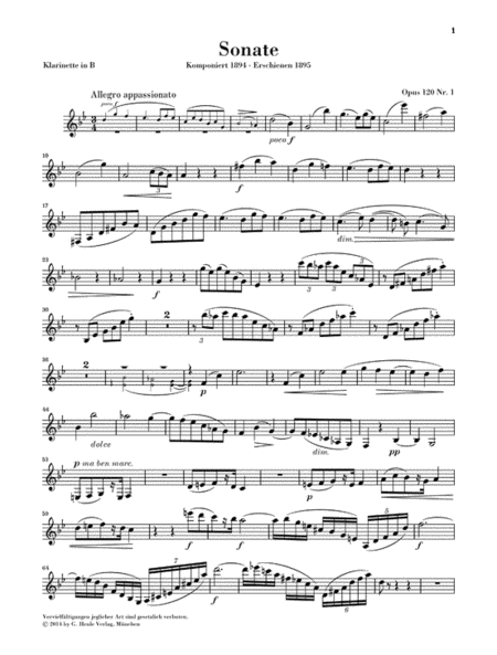 Clarinet Sonatas Op. 120