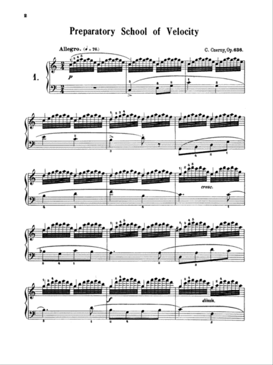 Preparatory School of Velocity, Op. 636 Piano Solo scores gallery preview page 3