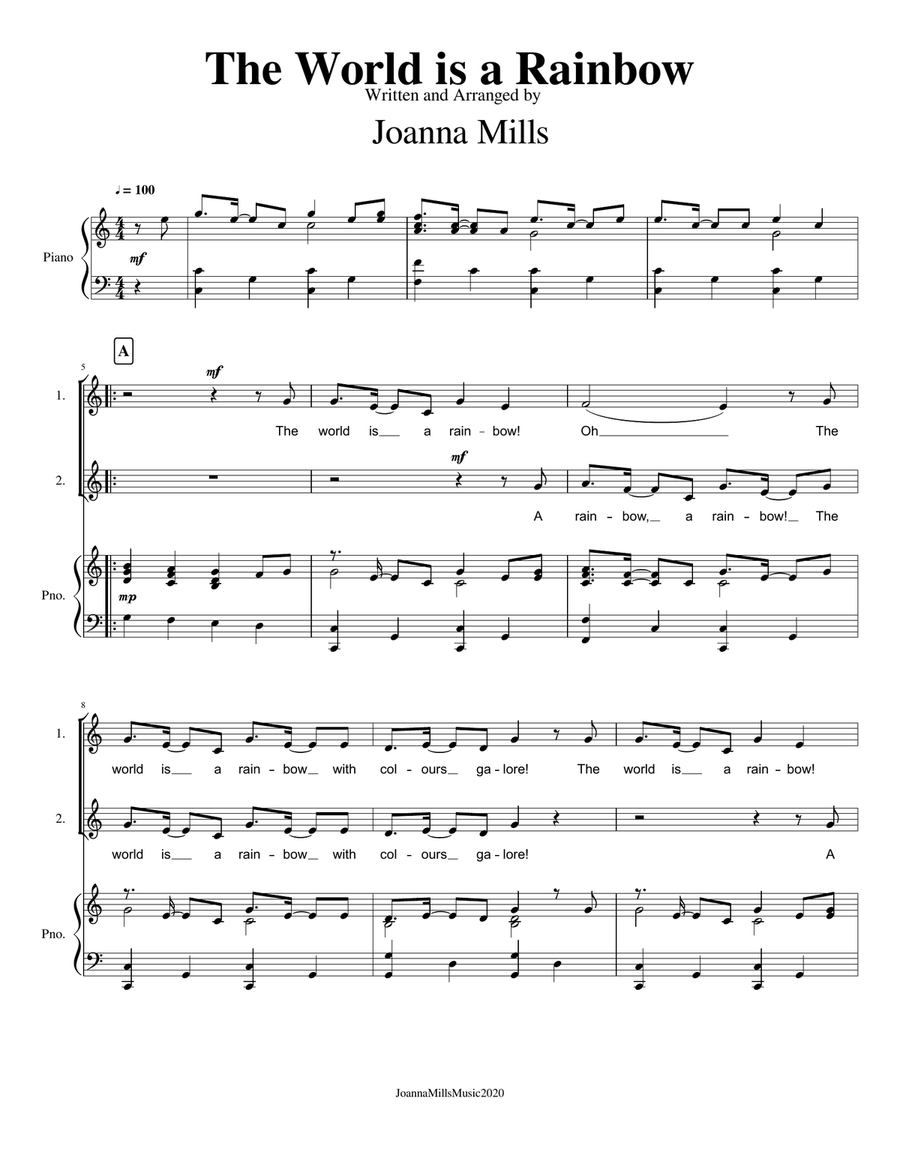 The World is a Rainbow (For 2-Part Choir) 2-Part scores gallery preview page 2