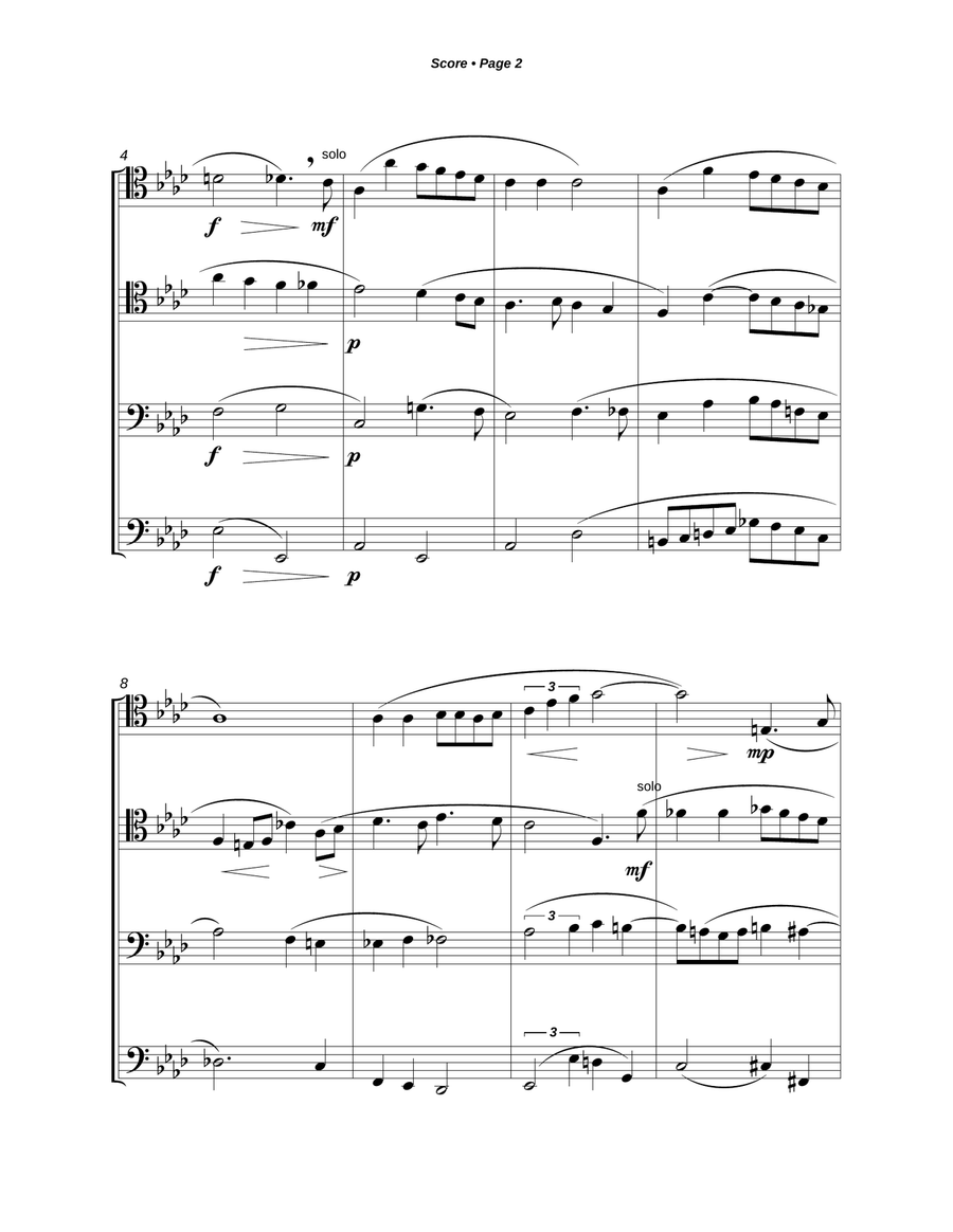 The Christmas Song (Chestnuts Roasting On An Open Fire) Brass Quartet scores gallery preview page 4