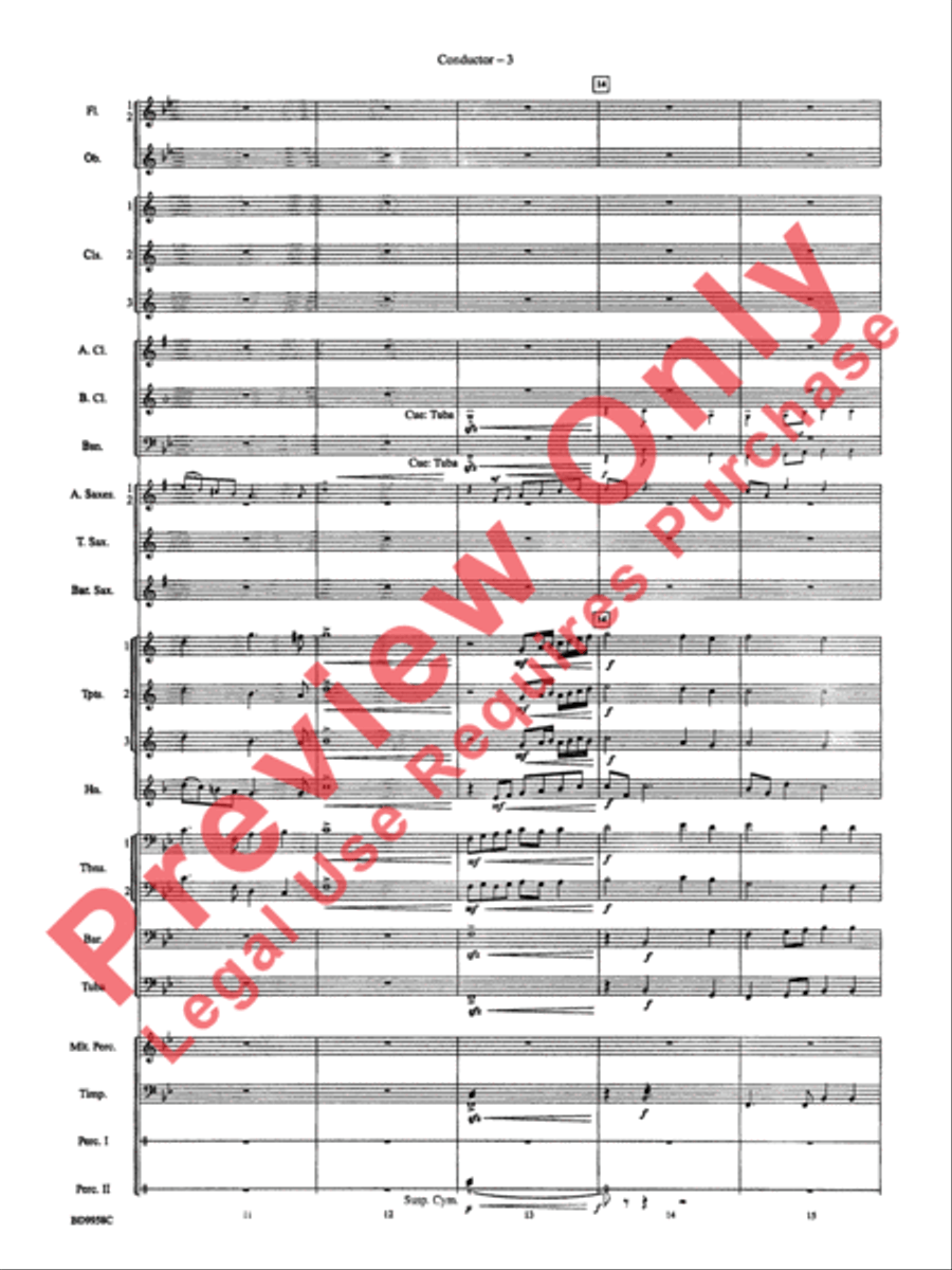Fanfare and Processional on an Old English Carol Concert Band scores gallery preview page 5