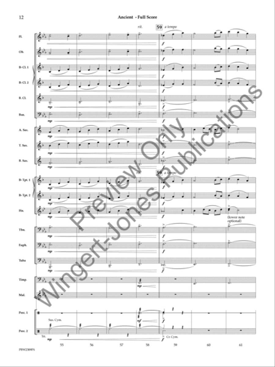 Ancient (Score) Ancient (Score) Concert Band scores gallery preview page 13