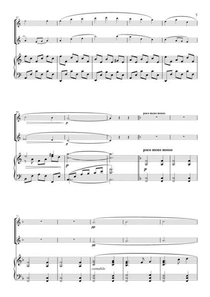 "By The Lake" For Flute Duet and Piano- Early Intermediate image number null