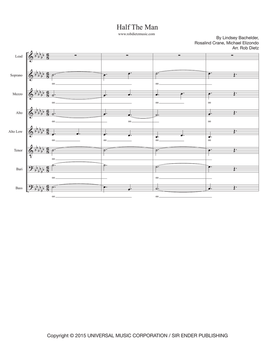 Half The Man 4-Part scores gallery preview page 1