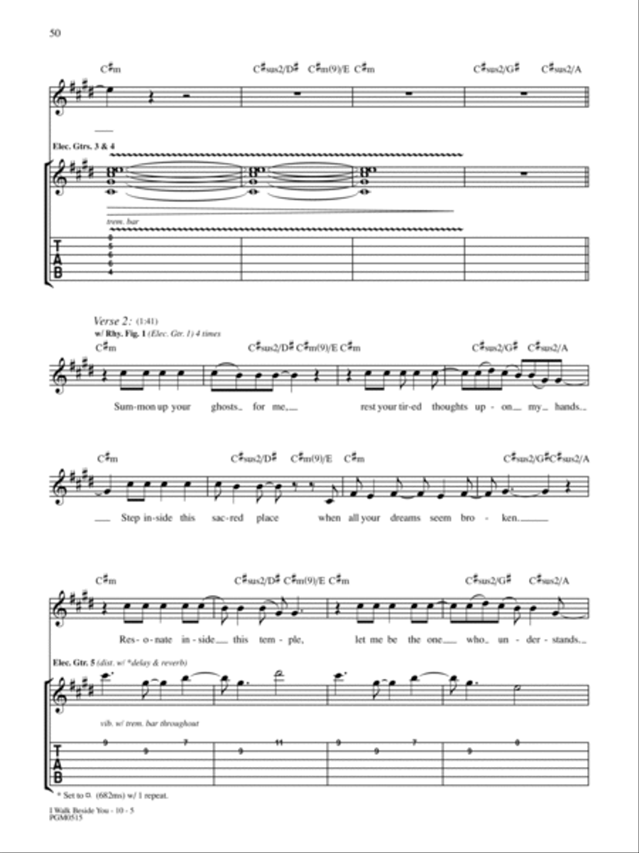 I Walk Beside You Guitar Tablature scores gallery preview page 5